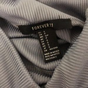 Forever 21 Tops - No shoulder grey long sleeve Forever 21 Tops - No shoulder grey long sleeve